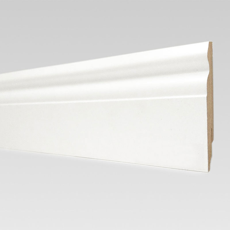  Плинтус CROWNWOOD Классик 2150x16x80/ Белый