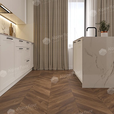 Alpine Floor SPC Chevron Alpine ECO 18-13 Дуб Коричневый 4V 43кл (фото 2)