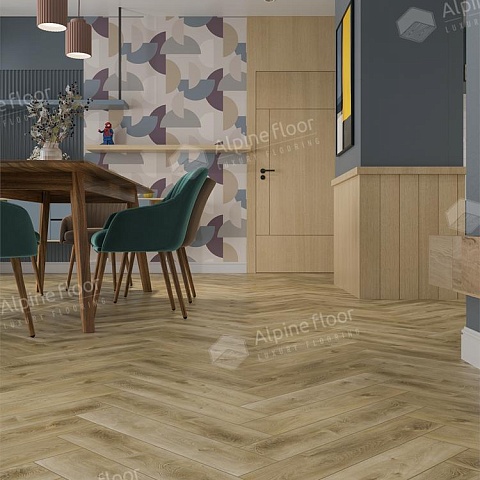 Alpine Floor SPC Light Parquet ECO 13-34AB Дуб Кастор 4V 43кл (фото 4)